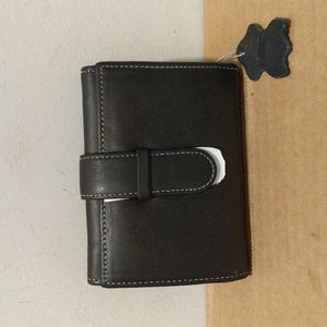 3/$24.00 DESINER FINA SOFT LEATHER BLACK WALLET